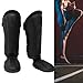 Premium Leg Guards for Kickboxing and Arts Training, Black M 38cmx18cm