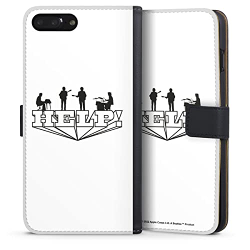 DeinDesign Etui Compatible avec Apple iPhone 8 Plus Etui Folio Etui magnetique The Beatles Help! Rock ‘n’ Roll - Les Beatles, Paul McCartney, John Lennon, RIngo Starr, George Harrison DeinDesign Etui Compatible avec Apple iPhone 8 Plus Etui Folio Etui magnetique The Beatles Help! Rock 'n' Roll