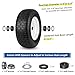 GICOOL 16x6.50-8 Flat Free Riding Lawn Mower Tire and Wheel, 2 Pcs 16x6.5-8nhs Garden Tractor Lawnmower Tyre, with 3/4