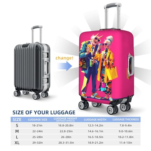 Hip Hop People No.126 Travel Luggage Covers - Elasticity Suitcase Covers Protector for Luggage 18-32 Inch2