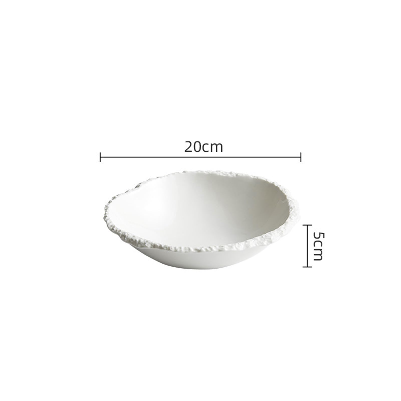 Plato de cerámica, plato de plato, cuenco de postre Dim Sum, cuenco de cerámica, cuenco de yogur, vajilla creativa para restaurante, blanco, M