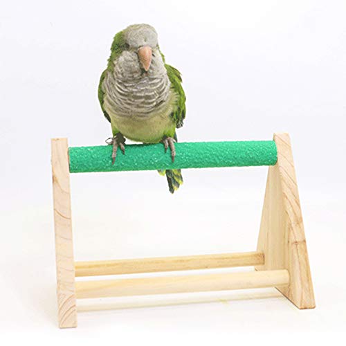 Chicken Perch Parrot Wood Perch, Trimming Bird Strong Chick Jungle Gym Roosting Bar for Coop and Brooder, Training Perch Toys for Large Bird, Parrot, Macaw, Hens (Random)