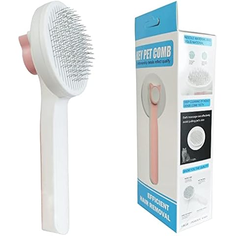 Cepillo para Mascotas Quitapelos de Autolimpieza con Partículas de Masaje Cover