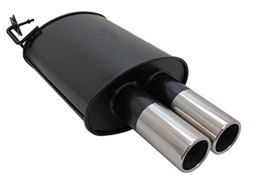 Novus Sportauspuff Endschalldämpfer Gruppe N A5202E76 mit Endrohr 2 x 76mm
