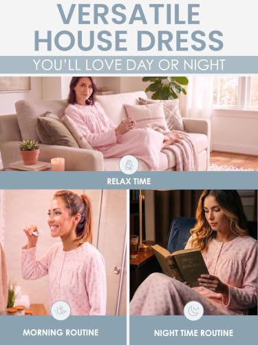 Image of Casual Nights Women's Cozy Long Sleeve Fleece Nightgown