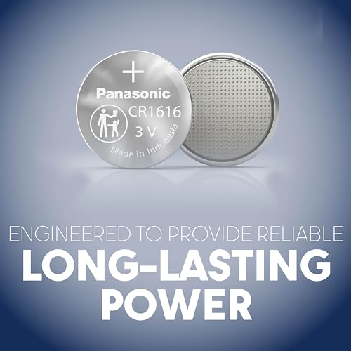 Panasonic CR1616 3.0 Volt Long Lasting Lithium Coin Cell Batteries in Child Resistant, Standards Based Packaging, 4-Battery Pack