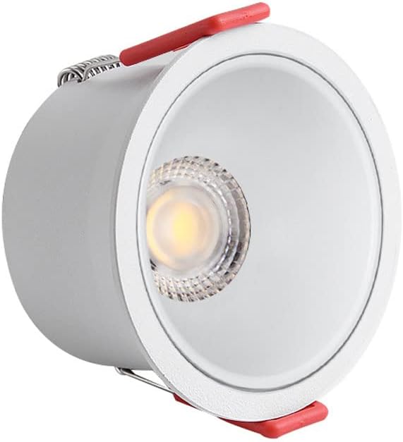 Downlights Ceiling,Led Ceiling Spot Recessed Downwhite Round Panels, 7W 6000K Cool White 75Mm Cut Hole 500Lm,Pic Background Decor Wash Wall Lamp Ac85-265V