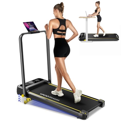 YPOO Walking Pad with Incline 3 in 1 Folding Treadmills for Home Foldable 3 Level Incline, Portable...
