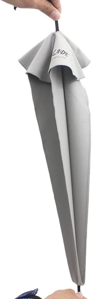 Saxophone Chiffon de nettoyage, fibre outil de chiffon de nettoyage pour le tube de saxophone clarinette flûte(Gris)