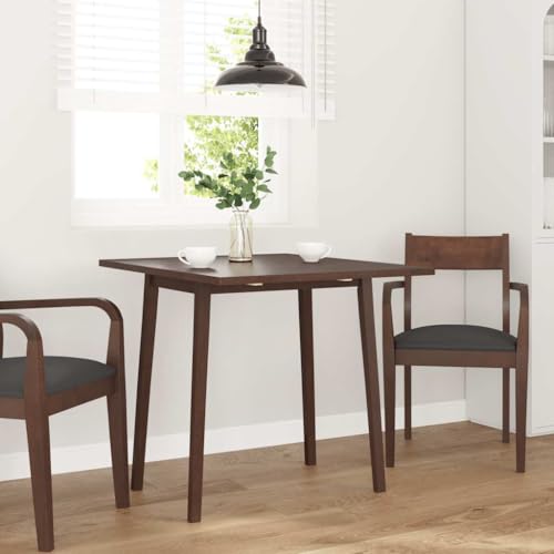 Table bois massif hévéa marron au design moderne et simple - 4
