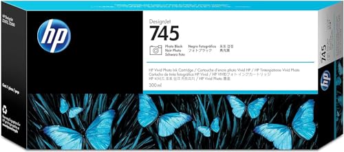 Hp 745 F9K04A, Cartuccia Originale Hp Da 220 Pagine, Compatibile Con Designjet Z2600 E Z5600 44, Nero Fotografico
