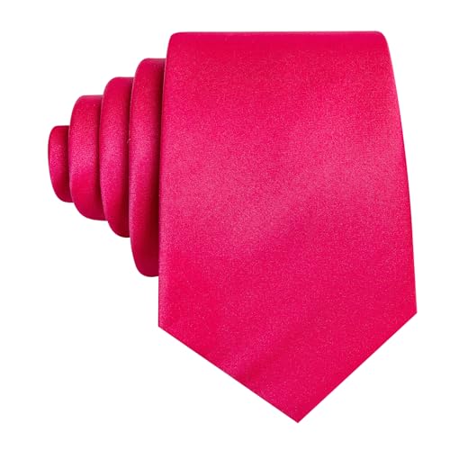Image of Barry.Wang Plain Men Silk Ties Extra Long Satin Necktie for Wedding Business Handkerchief Cufflinks Set Solid Colors