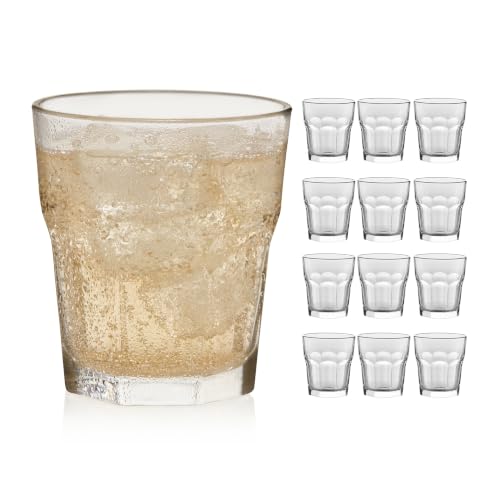 Libbey Gibraltar DuraTuff Drinking Glass Drinking Cup Set, Iconic Heavy Base Bar Glassware hick...