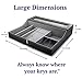 HOUNDSBAY Navigator Large Dresser Valet Tray & Mens Jewelry Box Organizer - Watch Box Organizer for Men with Angled Charging Station (Grey)