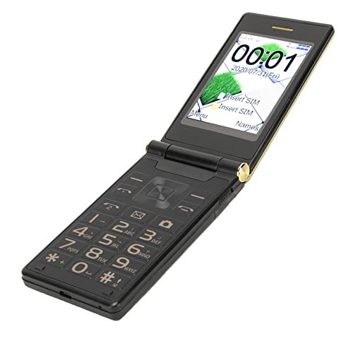Zyyini Flip Phone With Camera, Senior Flip Phone Unlocked 2G, Dual Sim Flip Phone, One Touch Dial, 2.8In Screen, For Seniors & Kids(Gold) #TOP23