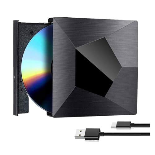 ZGJIAJU Reproductor de DVD Grabadora De DVD Externa USB3.0/Type-C Unidad Externa De DVD/CD For Escritorio/portátil