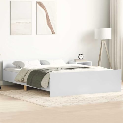 vidaXL Estructura de Cama con cabecero piecero Blanco 120x190 cm