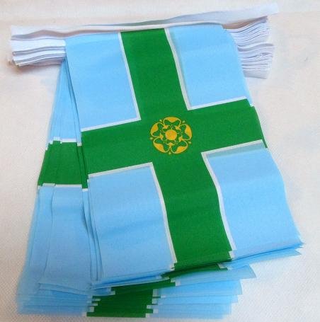 9m 30 Flag Derbyshire Derby County Material Bunting