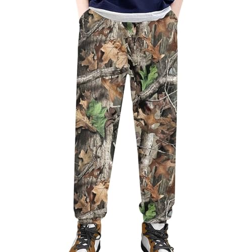 SEANATIVE Kids Sweatpants Soft Athletic Active Jogger Pants with Side Pocket for Girls Boys 4-15 Years3