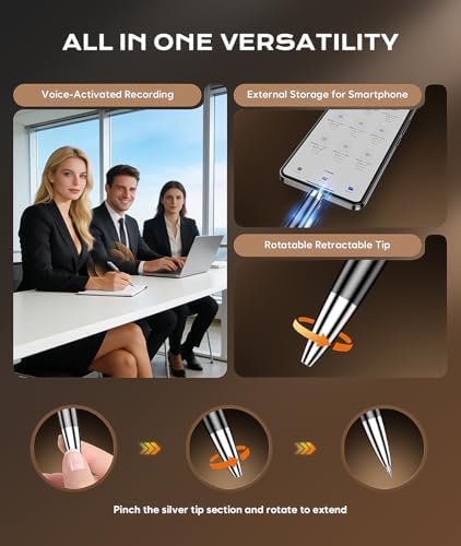 136G Digital Voice Recorder, Playback & Voice Activation Recording Device with 30Hour Continuous Recording, 9800 Hours Record Device with AI Noise Reduction for Lectures/Interviews/Meetings - 3