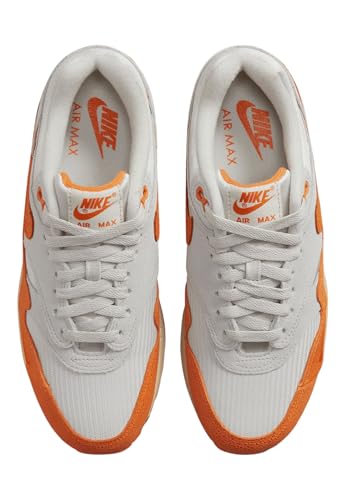 Image of Nike Air Max 1 Women's Shoes, Light Bone /Magma Orange /Neutral Grey, Size 5.5