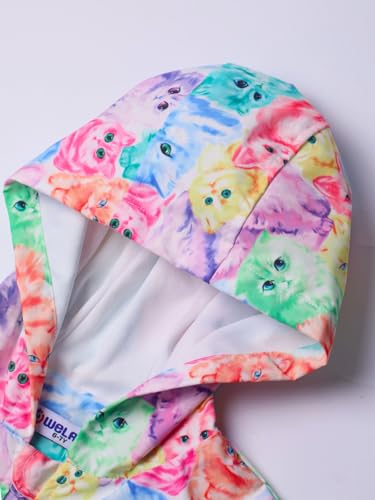 WELAKEN Girls and Toddlers' Lightweight Jacket - Hooded Printed Water-Resistant Jacket for Kids4