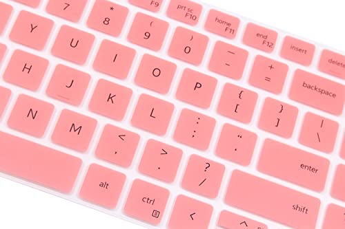 Silicone Keyboard Skin Cover Compatible For Dell Latitude 5520 5521 5530 5531 15.6 Inch, 15.6" Dell Precision 3560 3570 3561 3571 Laptop [Not Compatible For Dell Precision 7000 7550 7560 15.6"] (Pink) #TOP2