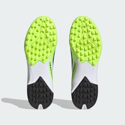 adidas Soccer X Crazyfast.3 Turf (Little Kid/Big Kid) Footwear White/Core Black/Lucid Lemon 5 Big Kid M | Image 3