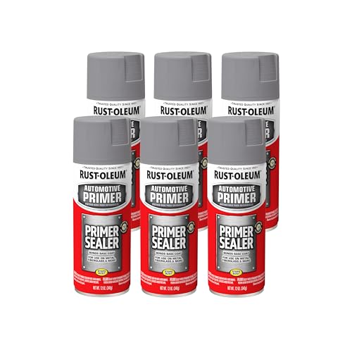 Rust-Oleum 249321 Automotive Primer Sealer Spray, 12 oz, Gray, (6 Pack)