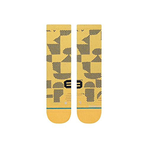 Stance Building Crew Socks (Medium, Gold)2