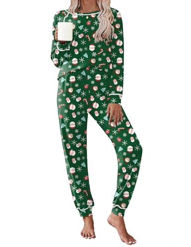 Image of Ekouaer Pajamas Set for Women Soft Comfy Pjs Sets Long Sleeve Sleepwear Loungewear S-XXL