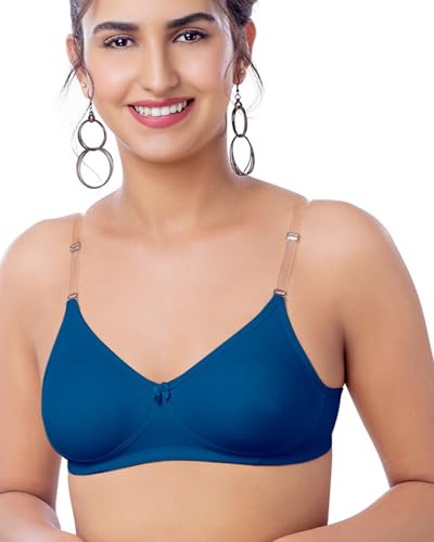 Image of Brida Breathable Cotton Non-Padded Transparent Bra - Comfortable, Stylish, and Lightweight Lingerie for Women - Monica