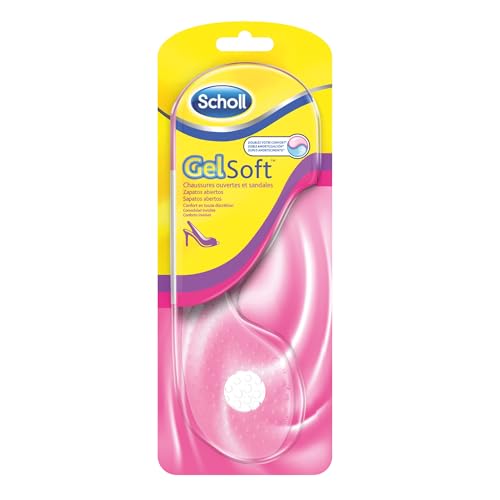 Scholl Semelles GelSoft Pour Sandales et Chaussures Ouvertes – Confort Durable, Amorti Optimal, Transparent & Ergonomique, Réduction Pression & Fatigue, Maintien...