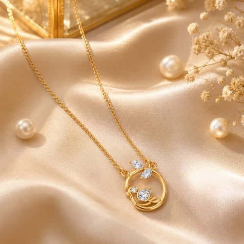 Image of Miss Highness 925 Silver Modern Pendant Necklace for Women & Girls | Minimal Daily Wear Design | Silver Jewellery With Authenticity Certificate | Gift for Girlfriend Wife | With Chain Pendant