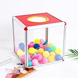 Alipis BoîTe De Tombola Transparente Pour Dons Et Tirage Au Sort – Urne CarréE 25X25X2...