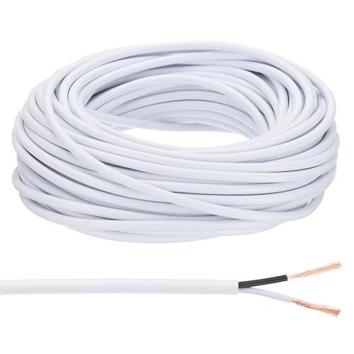 Câble audio haut-parleur blanc discret pour salon PATIKIL