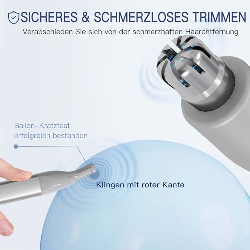 HEBECA Nasenhaartrimmer Frauen - Nasentrimmer Damen Augenbrauenrasierer Elektrisch Damen Nasen und...