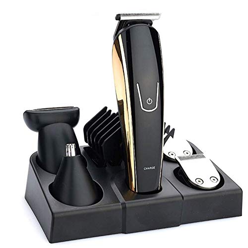 Hair Cutting Kits Beard Trimmer Kit for Men, Nose Ear Hair + Mustache Trimming + Precision Detailed Hair Clipper with Adjustable Length Comb & Washable Blade, Cordless Rechargeable with Stand Hair Cut
