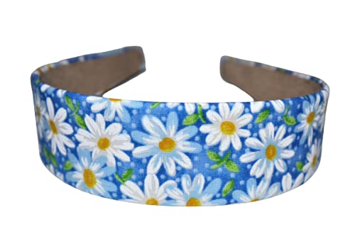 Gifts and Beads |Sky Daisies and mini polka dots,1 Headband, hair bands, gifts for women, headband for girls, wide headb