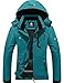 GEMYSE Damen Skijacke Wasserdicht Fleece Winterjacke Winddicht Schneejacke mit Kapuze für Outdoor Aktivitäten und Sport(Acid Blau 01,2XL)