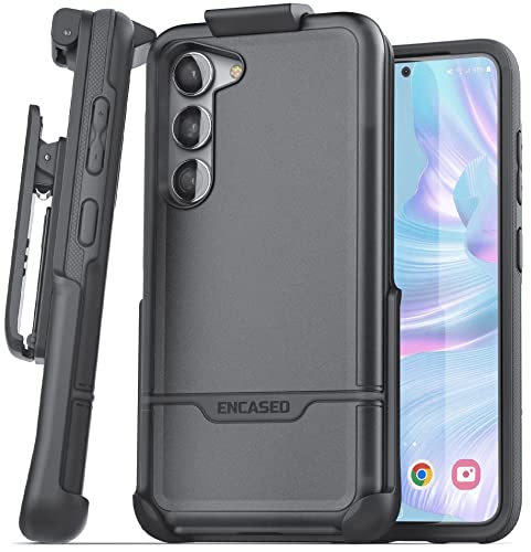 Encased Shockproof Belt Case Designed for Samsung Galaxy S23 Case with Holster Clip - Military Grade 10Ft Rugged Protection (Rebel Series)