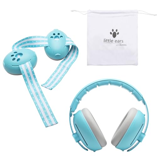 TNSLAND Paraorecchie per Neonati e Bambini, Blu