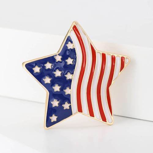 Image of USA Flag Brooch Pin Souvenir for United States of 2026 Veteran's Day Pin Patriotic Accessories Independence Day Decor Gifts for Sister