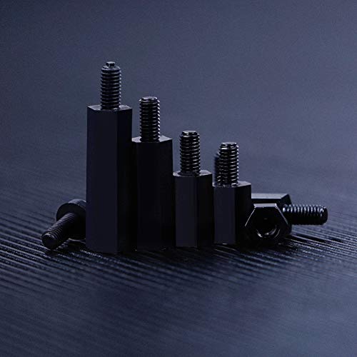 Iflight 220Pcs M3 Nylon Black Hex Screw Nut Circuit Spacer Pcb Board Pillars Standoff Assorted Kit With Detachable Plastic Box For Rc Model Building #TOP7