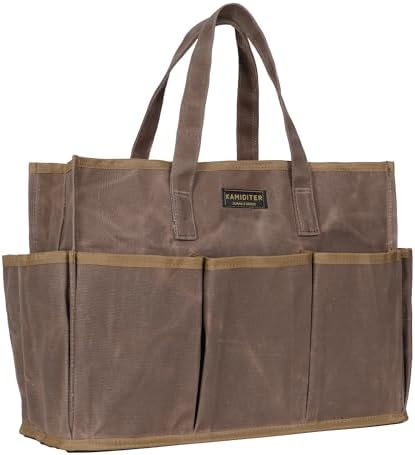 Utility Tote 11-Pockets Canvas Bag with Touch Fastener Closure, P...