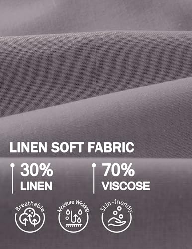 Image of COOFANDY Mens Casual Linen Shorts Elastic Waist Drawstring Loose Fit Summer Beach Vacation Shorts with Pockets