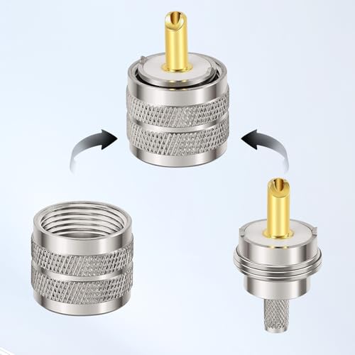 Conector UHF Macho PL259 para Cable RG58 x10 miniatura 3