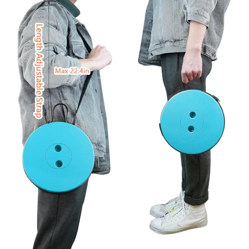 Image of Boreeman Upgraded Folding Stool Lightweight Yet More Sturdy with Load Capacity 400lbs Portable Collapsible Stool for Camping Fishing Hiking BBQ (Light Blue)