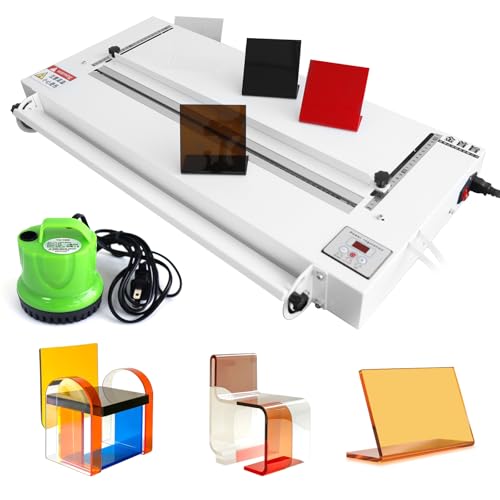 RUOXIJUFU 24inch Acrylic Bending Machine 110V PVC Plastic Bender with Bracket Angle Adjustment 60cm Plastic Heat Bending Machine Heater 0-450