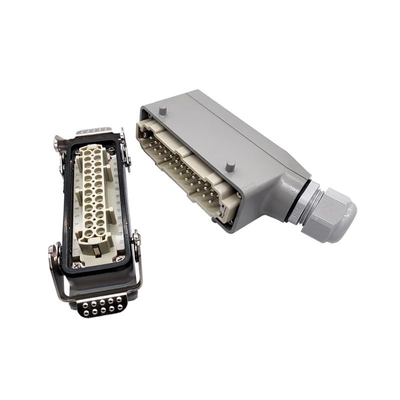 Conector aviacion HDC-HE-024 rectangular con bornes de 24 pines con aislamiento de 500V 5